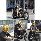 Soman Motorcycle Bubble Visor Open Face Helmet Visor Helmet Windshield Shield with Transparent Frame