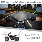 MT-80 3.0 inch 140 Degrees Wide Angle HD Video Motorcycle Dual  Camera DVR, Support TF Card (32GB Max), MT-80