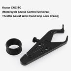 MB-OT312-BK Universal Motorcycle Modified Aluminum Throttle Control Clip Auxiliary Handle Fixed Clip Set, MB-OT312-BK