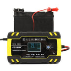 FOXSUR 12V-24V Car Motorcycle Truck Repair Battery Charger AGM Charger, EU Plug, UK Plug, US Plug, EU Plug