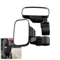 MB-MR016-BK 2 PCS Motorcycle UTV Modified Side View Mirrors for UTV with 1.75 inch and 2 inch Roll Cage, MB-MR016-BK