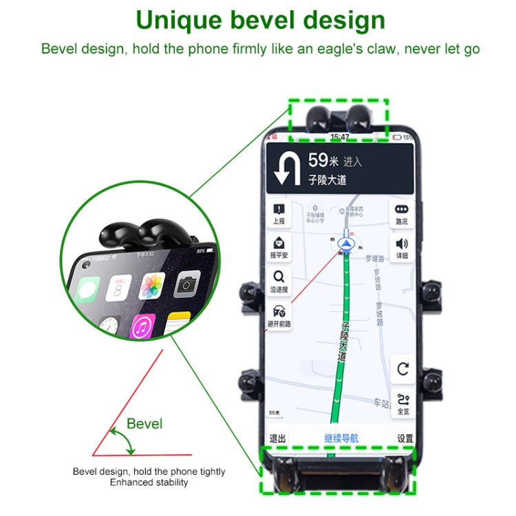 Tilt Rearview Mirror Screw Hole Ball-Head Motorcycle Eight-jaw Aluminum Phone Navigation Bracket, Rearview Mirror Screw Hole