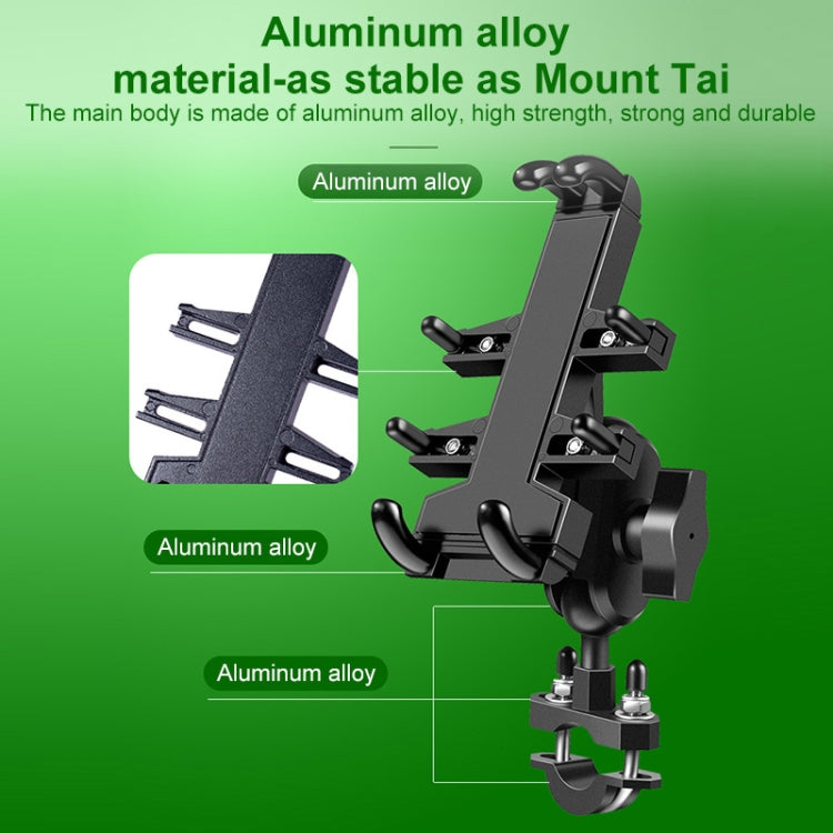 M8 Bolt Ball-Head Motorcycle Multi-function Eight-jaw Aluminum Phone Navigation Holder Bracket, M8 Bolt