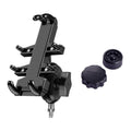 M10 Bolt Ball-Head Motorcycle Multi-function Eight-jaw Aluminum Phone Navigation Holder Bracket with Anti-theft Knobs, M10 Bolt+Anti-theft Knobs