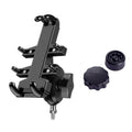 M8 Bolt Ball-Head Motorcycle Multi-function Eight-jaw Aluminum Phone Navigation Bracket with Anti-theft Knobs, M8 Bolt+Anti-theft Knobs