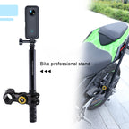 Motorcycle Bicycle Handlebar Fixture Mount Camera Bracket Adapter with Monopod Stand, Bicycle Handlebar Fixture Mount with Monopod
