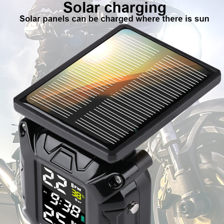M9 Anti-vibration Motorcycle Solar Wireless Tire Pressure Monitor  Tire Pressure, M9 Anti-vibration
