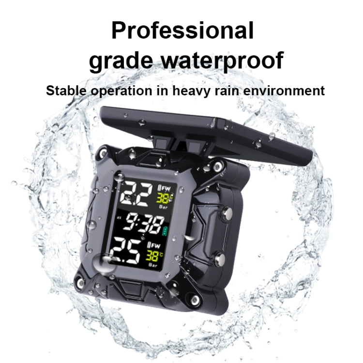 M9 Anti-vibration Motorcycle Solar Wireless Tire Pressure Monitor  Tire Pressure, M9 Anti-vibration