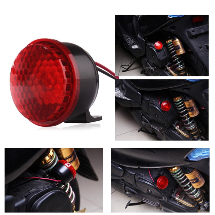 Motorcycle Brakes Horn with Red LED Light 12V 6 Tones + LED Lamp, Brakes Horn