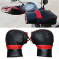 1 Pair Motorcycle Water & Wind Resistant Winter Warm Ski Riding Gloves, PU Gloves
