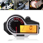 Speedpark Universal Motorcycle Instrument Colorful LED LCD N1-6 Speedometer Odometer Tachometer, Motorcycle Instrument