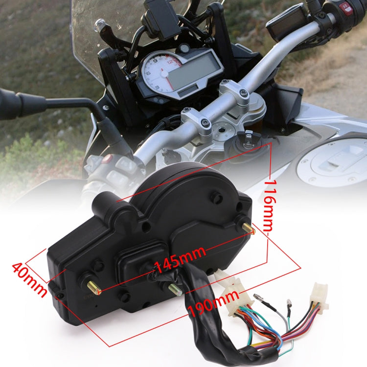 Speedpark Universal Motorcycle Instrument Colorful LED LCD N1-6 Speedometer Odometer Tachometer, Motorcycle Instrument