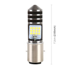 BA20D DC12V / 7.4W Motorcycle LED Headlight with 24LEDs SMD-3030 Lamp Beads, BA20D Style 1 (White Light), BA20D Style 1 (Yellow + White)