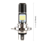 H4 DC12V / 7.4W Motorcycle LED Headlight with 24LEDs SMD-3030 Lamp Beads, H4 Style 2 (White Light), H4 Style 2 (Yellow + White)