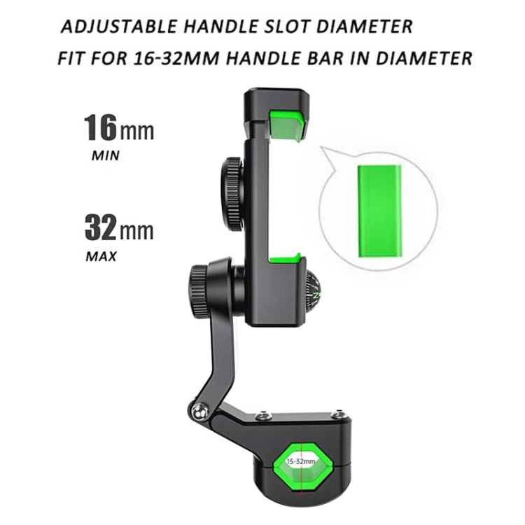 Motorcycle Spherical Compass Phone Holder, Handlebar with Light, Handlebar with Light (Black), Handlebar with Light (Green)