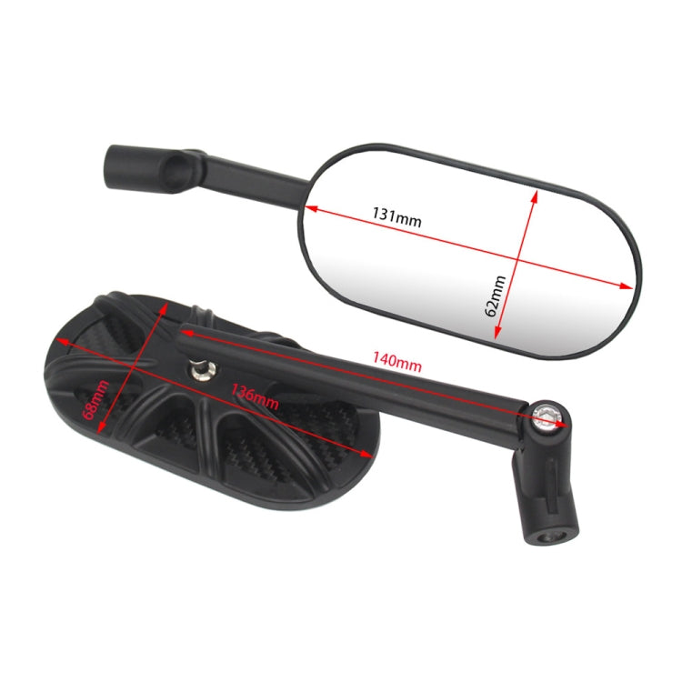 Motorcycle Side Mirror CNC Aluminum Alloy Carbon Fiber Reflective Rearview Mirror, M-RM005