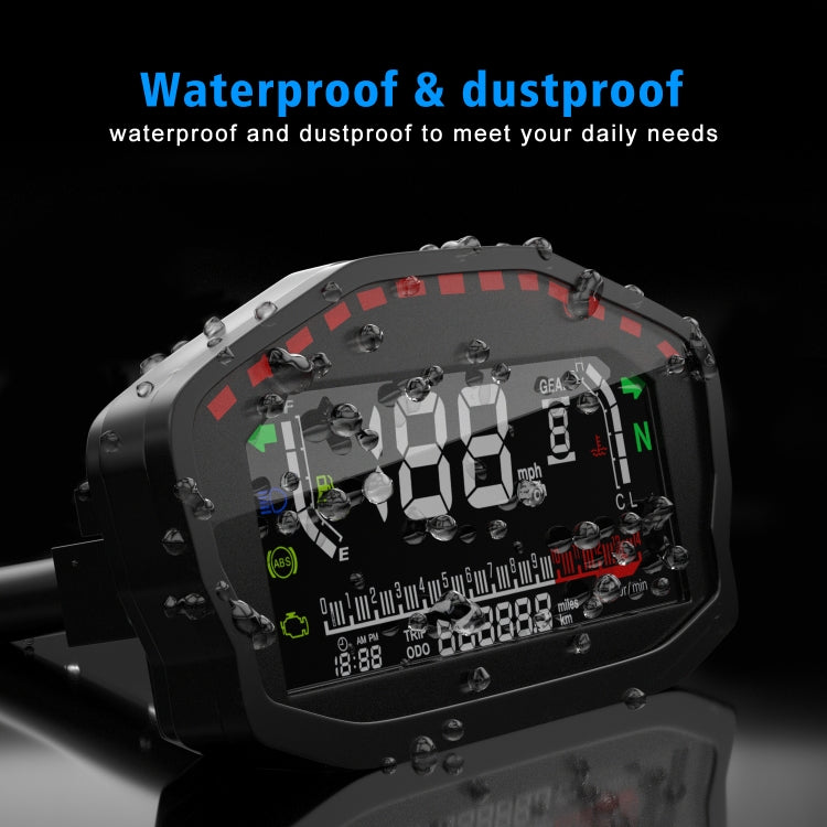 CS-1089A1 Motorcycle Modified Multi-function LCD Color Screen Odometer Tachometer, CS-1089A1