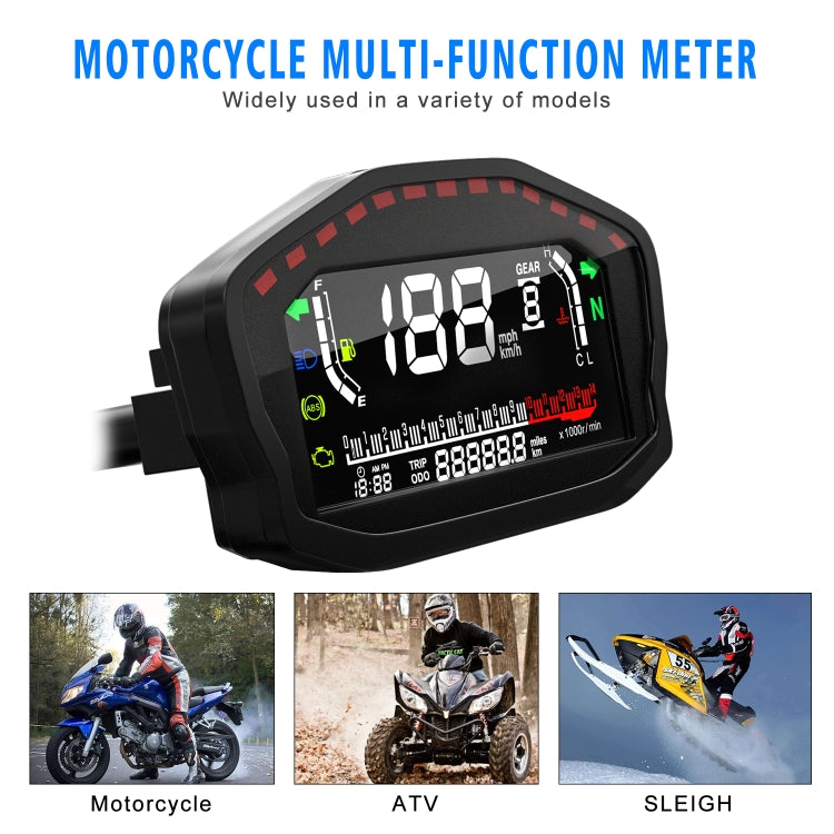 CS-1089A1 Motorcycle Modified Multi-function LCD Color Screen Odometer Tachometer, CS-1089A1