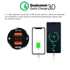 WUPP ZH-975A3 Motorcycle Aluminum Alloy Waterproof Mobile Phone Double QC3.0 Quick Charging Charger with Voltmeter, ZH-975B3, ZH-975A3