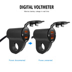 WUPP ZH-975A3 Motorcycle Aluminum Alloy Waterproof Mobile Phone Double QC3.0 Quick Charging Charger with Voltmeter, ZH-975B3, ZH-975A3