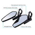 Universal 7 / 8 inch 22mm Modified Motorcycle Side Rearview Mirror, 7 / 8 inch 22mm (Blue), 7 / 8 inch 22mm (White)