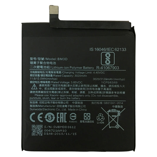 BM3D 3020mAh for Xiaomi Mi 8 SE Li-Polymer Battery, For Xiaomi Mi 8 SE