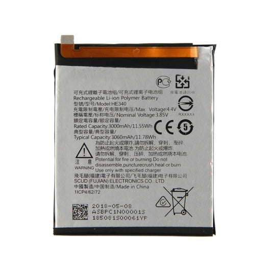 HE340 for Nokia 7 Li-ion Polymer Battery, For Nokia 7