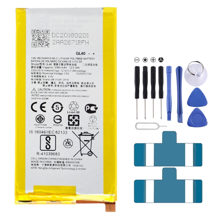 3300mAh Li-Polymer Battery GL40 for Motorola Moto Z Play / XT1635 / XT1635-01 / XT1635-02 / XT1635-03, For Moto Z Play