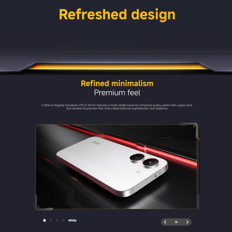 Xiaomi POCO X8 Pro Global, 8GB+512GB, In-screen Fingerprint, 6.59 inch Xiaomi HyperOS 3 Dimensity 8500-Ultra Octa Core, NFC, Network: 5G, 8GB+512GB