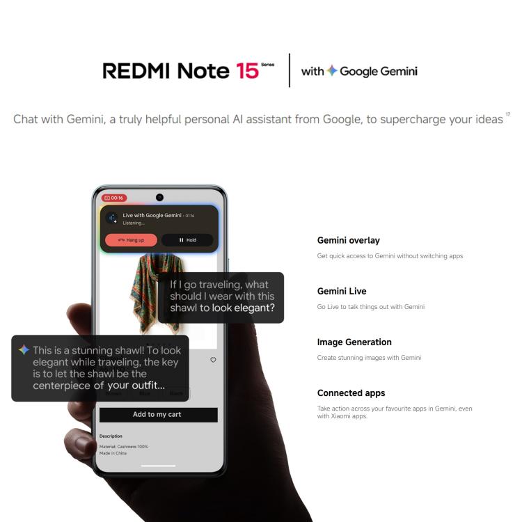 Xiaomi Redmi Note 15 Pro 4G Global, 8GB+256GB, In-screen Fingerprint, 6.77 inch Xiaomi HyperOS 2 MediaTek Helio G200-Ultra Octa Core, Network: 4G, NFC, 8GB+256GB