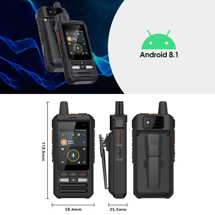 Waterproof Dustproof Shockproof, 5300mAh Battery, 2.4 inch Android 8.1 Qualcomm MSM8909 Quad Core up to 1.1GHz, Network: 4G, Dual SIM, PPT, SOS, F80