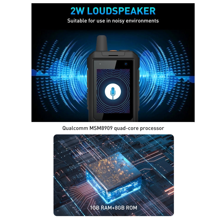 Waterproof Dustproof Shockproof, 5300mAh Battery, 2.4 inch Android 8.1 Qualcomm MSM8909 Quad Core up to 1.1GHz, Network: 4G, Dual SIM, PPT, SOS, F80