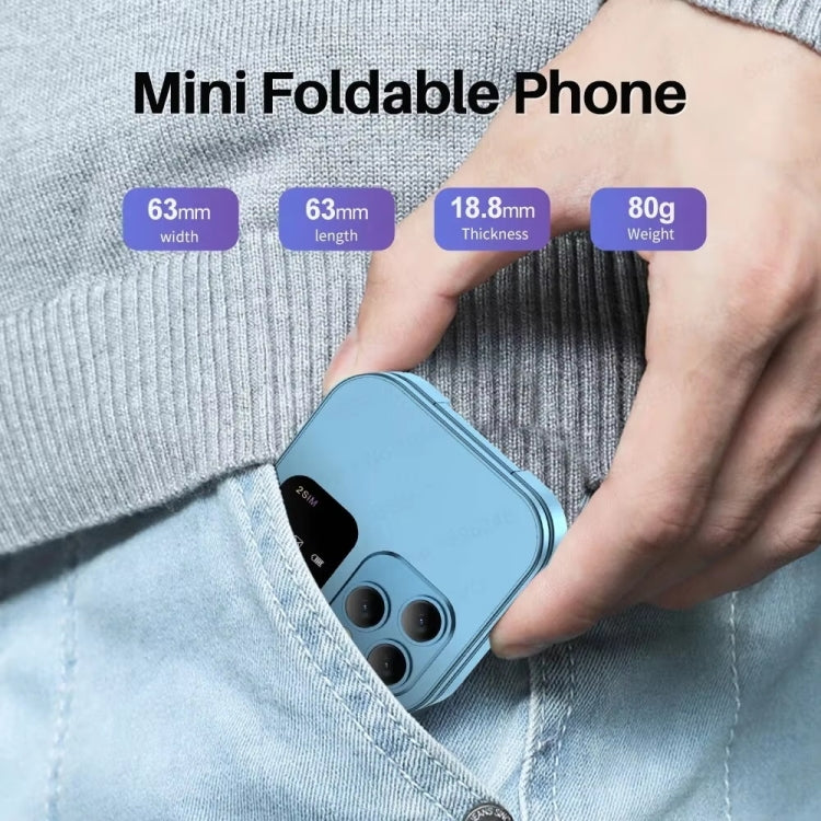 SERVO i16 Pro Mini Flip Phone, 1.77 inch, MTK6261D, 23 Keys, Support Bluetooth, FM, Magic Sound, Quick Dial, GSM, Dual SIM