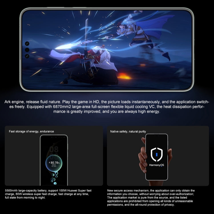 HUAWEI Mate 70 Pro, 12GB+512GB, Harmony AI, 3D Face & Side Fingerprint Identification, 6.9 inch HarmonyOS 4.3, NFC, OTG, Not Support Google Play, Mate 70 Pro, 12GB+512GB