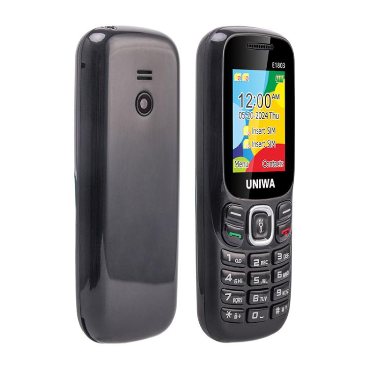 UNIWA E1803 Elder Keypad Phone, 1.77 inch SC6531E, LED Flashlight, 21 Keys, Network: 2G, EU Plug