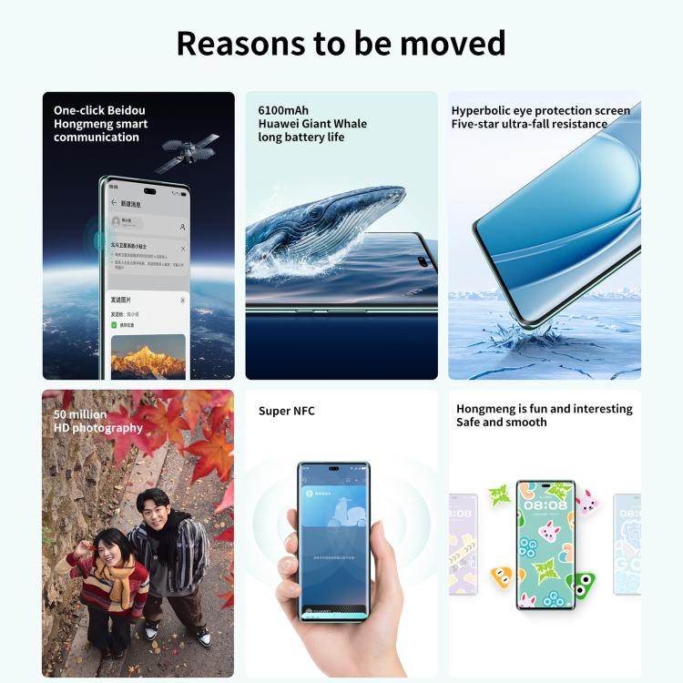 HUAWEI Enjoy 70X, 8GB+256GB, Screen Fingerprint, 6.78 inch HarmonyOS 4.2 Kirin 8000A Hexa Core, Network: 4G, OTG, NFC, Not Support Google Play, 8GB+256GB(Black), 8GB+256GB(Cyan), 8GB+256GB(White)