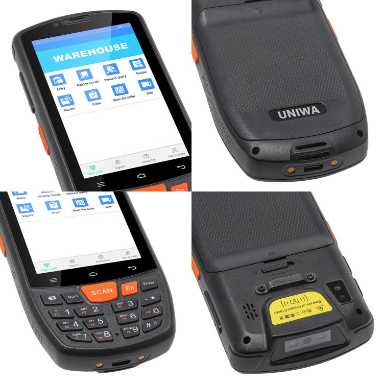 UNIWA HS006 Industrial PDA QR Code Scanner, 2GB+16GB, 4.0 inch Android 11 MediaTek MT6762 Octa Core, RFID, NFC, Network: 4G, 2GB+16GB