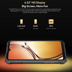 Oukitel WP23 Plus Rugged Phone, 8GB+256GB, 6.52 inch Android 14.0Unisoc T606 Octa-core, NFC, OTG, Network: 4G, WP23 Plus, WP23 Plus 8GB+256GB