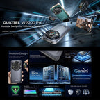 Oukitel WP200 Pro 5G Rugged Phone, 24GB+1TB, Screen Fingerprint, 6.7 inch Android 15.0 MTK Dimensity 8200 Octa-Core, NFC, OTG, Network: 5G