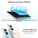 vivo Y50m 5G, 8GB+256GB, Face ID / Side Fingerprint, 6.74 inch Android 15 OriginOS 5 Dimensity 6300 Octa Core, OTG, Network: 5G, 8GB+256GB