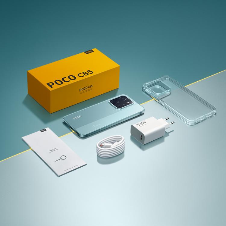 Xiaomi POCO C85 Global, 6GB+128GB, Side Fingerprint, 6.9 inch Xiaomi HyperOS 2 MediaTek Helio G81-Ultra Octa Core, NFC, Network: 4G, 6GB+128GB