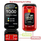 Mafam F899 Flip Phone, 2.4 inch, 32MB+32MB, Support FM, SOS, GSM, Family Number, Big Keys, Dual SIM, UK Plug, UK Plug