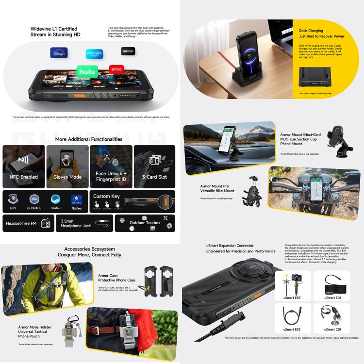 Ulefone RugKing, 8GB+128GB, IP68/IP69K Rugged Phone, 5.99 inch Android 15 Unisoc T7255 Octa Core, Network: 4G, NFC, OTG, RugKing, 8GB+128GB