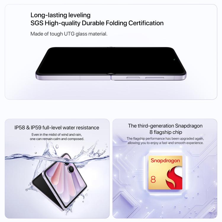 Honor Magic V Flip2, 12GB+1TB, 6.82 inch + 4.0 inch MagicOS 9.0.1  Android 15 Snapdragon 8 Gen 3 Octa Core, Network: 5G, NFC, OTG, 12GB+1TB