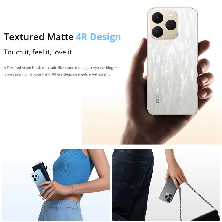 Realme 15T, 12GB+256GB, Screen Fingerprint Identification, 6.57 inch Realme UI 6.0 Android 15 MediaTek Dimensity 6400 Max Octa Core, NFC, Network: 5G, 12GB+256GB