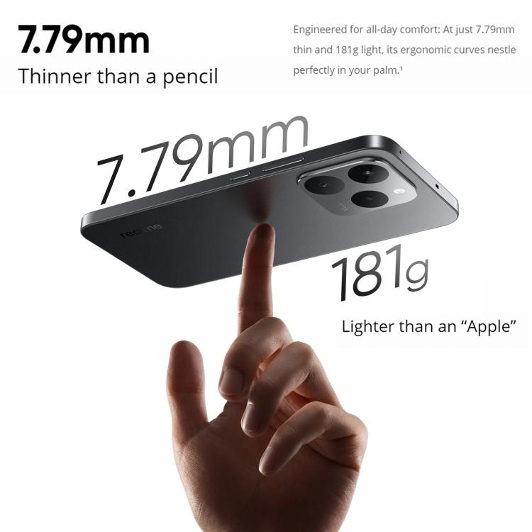 Realme 15T, 12GB+256GB, Screen Fingerprint Identification, 6.57 inch Realme UI 6.0 Android 15 MediaTek Dimensity 6400 Max Octa Core, NFC, Network: 5G, 12GB+256GB