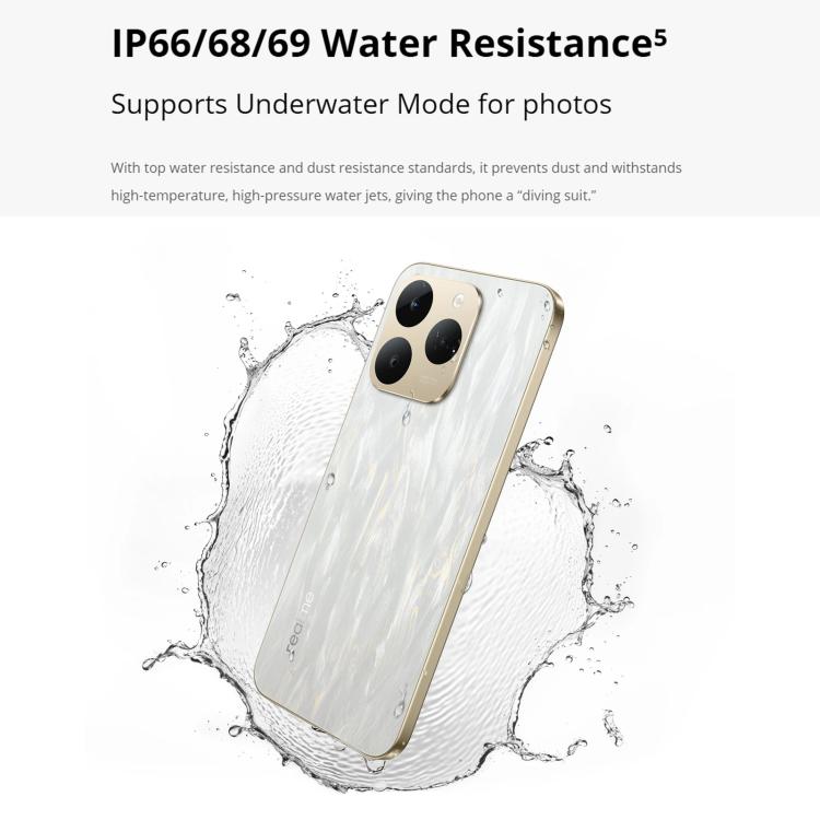 Realme 15T, 12GB+256GB, Screen Fingerprint Identification, 6.57 inch Realme UI 6.0 Android 15 MediaTek Dimensity 6400 Max Octa Core, NFC, Network: 5G, 12GB+256GB