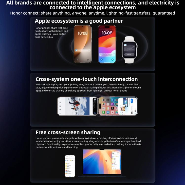 Honor Magic8, 12GB+256GB, Screen Fingerprint, 6.58 inch MagicOS 10.0 / Android 16 Snapdragon 8 Elite Gen 5th Octa Core, Network: 5G, NFC, OTG, 12GB+256GB