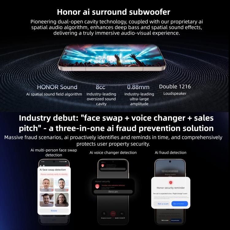 Honor Magic8, 16GB+1TB, Screen Fingerprint, 6.58 inch MagicOS 10.0 / Android 16 Snapdragon 8 Elite Gen 5th Octa Core, Network: 5G, NFC, OTG, 16GB+1TB