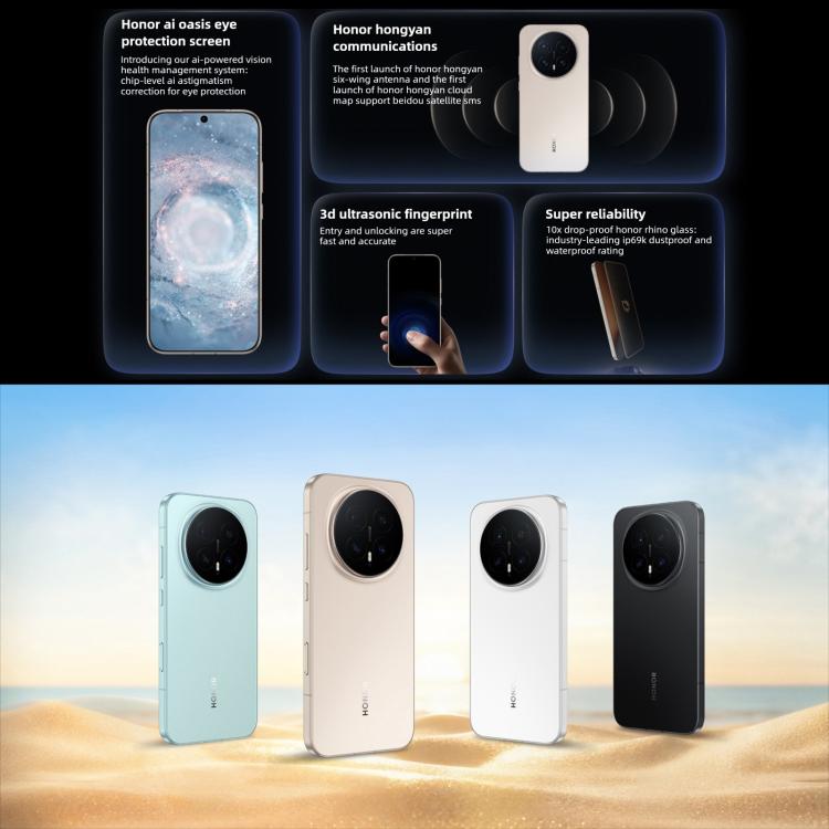 Honor Magic8, 16GB+1TB, Screen Fingerprint, 6.58 inch MagicOS 10.0 / Android 16 Snapdragon 8 Elite Gen 5th Octa Core, Network: 5G, NFC, OTG, 16GB+1TB